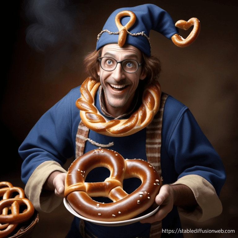 A pretzel jester